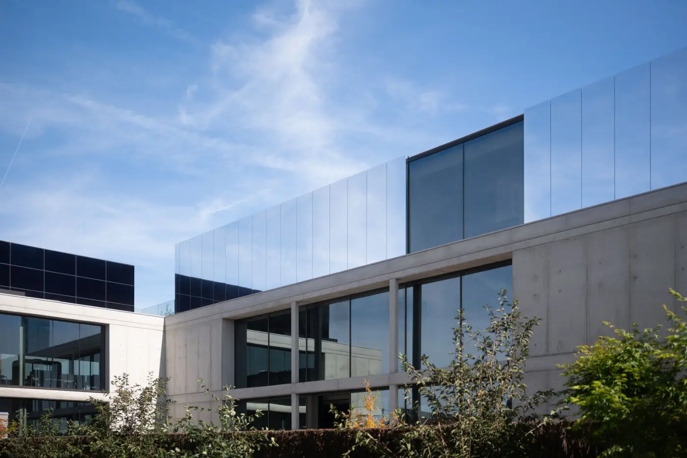 Le bâtiment Bord de Meuse, façade vitrée